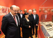 Opening of  exhibition "Azerbaijani art throughout thousands of years" and presentation of "Azerbaijani folk art" book. Baku, Azerbaijan, Oct.25, 2013 