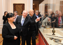 Opening of  exhibition "Azerbaijani art throughout thousands of years" and presentation of "Azerbaijani folk art" book. Baku, Azerbaijan, Oct.25, 2013 