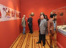 Opening of  exhibition "Azerbaijani art throughout thousands of years" and presentation of "Azerbaijani folk art" book. Baku, Azerbaijan, Oct.25, 2013 