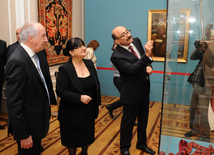 Opening of  exhibition "Azerbaijani art throughout thousands of years" and presentation of "Azerbaijani folk art" book. Baku, Azerbaijan, Oct.25, 2013 