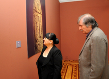 Opening of  exhibition "Azerbaijani art throughout thousands of years" and presentation of "Azerbaijani folk art" book. Baku, Azerbaijan, Oct.25, 2013 