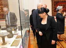 Opening of  exhibition "Azerbaijani art throughout thousands of years" and presentation of "Azerbaijani folk art" book. Baku, Azerbaijan, Oct.25, 2013 