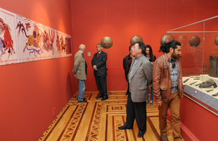 Opening of  exhibition "Azerbaijani art throughout thousands of years" and presentation of "Azerbaijani folk art" book. Baku, Azerbaijan, Oct.25, 2013 