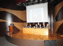 Head of the Department of Public and Political Issues of Azerbaijani President's Administration, Ali Hasanov at the presentation of the book entitled "Occupation of Azerbaijan by Armenia. Analytical Chronicle". Baku, Azerbaijan, Nov.18, 2013