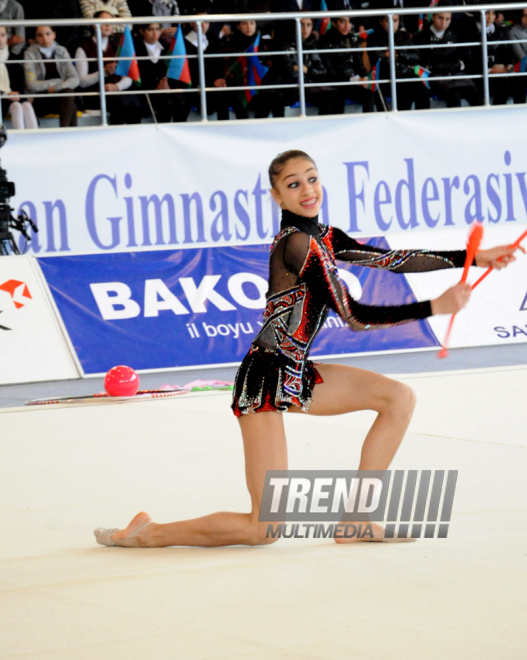 Bədii gimnastika üzrə 20-ci Azərbaycan çempionatı. İsmayıllı, Azərbaycan, 19 noyabr 2013