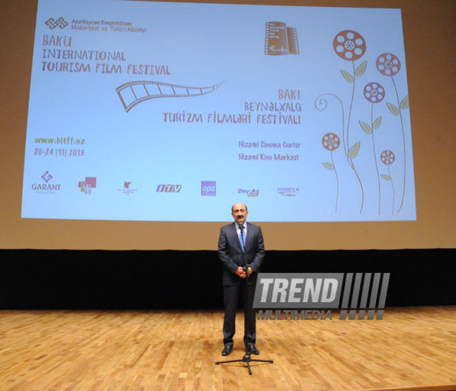 Ceremonial opening of First Baku International Tourism Film Festival. Baku, Azerbaijan, Nov.20, 2013