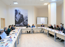 Deputy Prime Minister Elchin Efendiyev, vice - president of the Azerbaijani National Academy of Sciences, director of the Institute of Literature named after Nizami, academician Isa Habibbayli, rector of the Baku branch of the Lomonosov Moscow State University, Doctor of Philology, Professor Nargiz Pashayeva and other well-known scholars and public figures attended the event. Baku, Azerbaijan, Nov.21, 2013