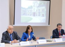 Deputy Prime Minister Elchin Efendiyev, vice - president of the Azerbaijani National Academy of Sciences, director of the Institute of Literature named after Nizami, academician Isa Habibbayli, rector of the Baku branch of the Lomonosov Moscow State University, Doctor of Philology, Professor Nargiz Pashayeva and other well-known scholars and public figures attended the event. Baku, Azerbaijan, Nov.21, 2013