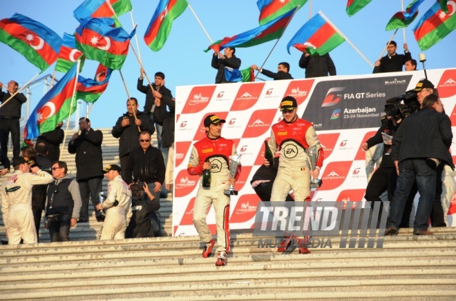 FIA GT race winners determined. Baku, Azerbaijan, Nov.24, 2013 