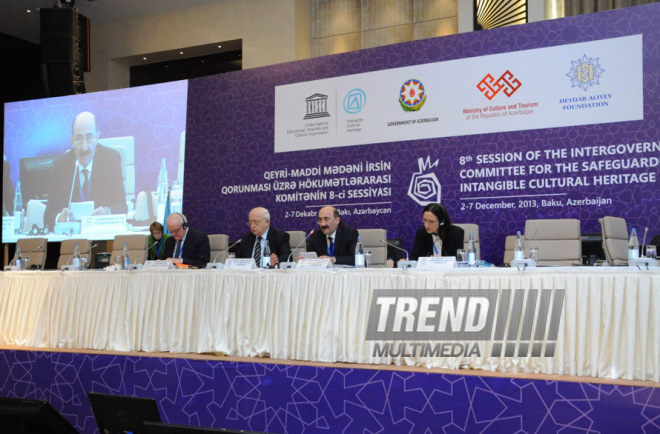 8th Session of the Intergovernmental Committee for the Safeguarding of the Intangible Cultural Heritage. Baku, Azerbaijan, Dec.02, 2013