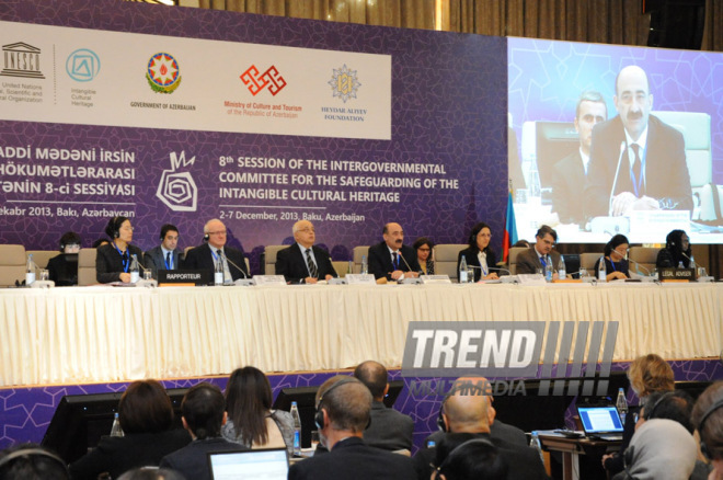 8th Session of the Intergovernmental Committee for the Safeguarding of the Intangible Cultural Heritage. Baku, Azerbaijan, Dec.02, 2013