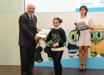 Winners and finalists of "Eco Picture Diary 2013" international contest national round awarded at Heydar Aliyev Center.Baku, Azerbaijan, Dec.10, 2013