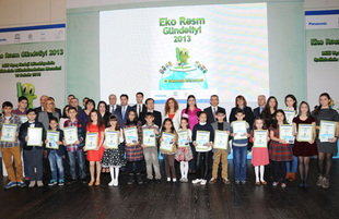 Winners and finalists of "Eco Picture Diary 2013" international contest national round awarded at Heydar Aliyev Center.Baku, Azerbaijan, Dec.10, 2013