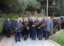 New Azerbaijan Party held a commemoration ceremony on 10th anniversary of the passing of Azerbaijani national leader Heydar Aliyev. Baku, Azerbaijan, Dec.11, 2013