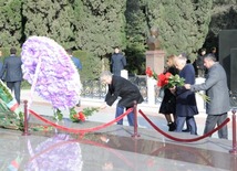 New Azerbaijan Party held a commemoration ceremony on 10th anniversary of the passing of Azerbaijani national leader Heydar Aliyev. Baku, Azerbaijan, Dec.11, 2013