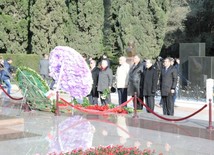 New Azerbaijan Party held a commemoration ceremony on 10th anniversary of the passing of Azerbaijani national leader Heydar Aliyev. Baku, Azerbaijan, Dec.11, 2013