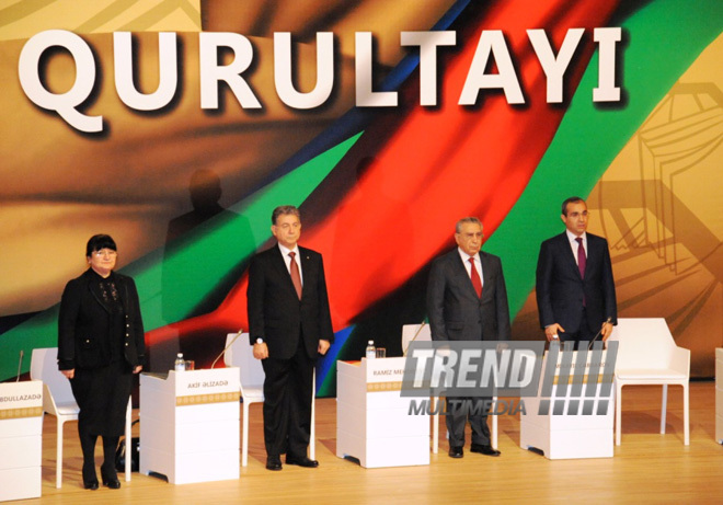 The fourteenth Congress of Azerbaijani teachers. Baku, Azerbaijan, Dec.14, 2013