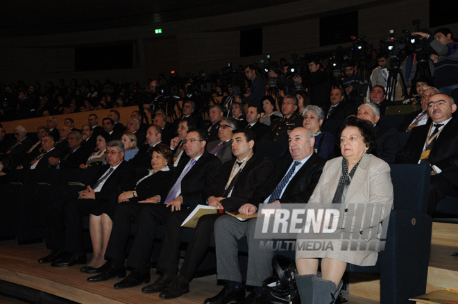 The fourteenth Congress of Azerbaijani teachers. Baku, Azerbaijan, Dec.14, 2013