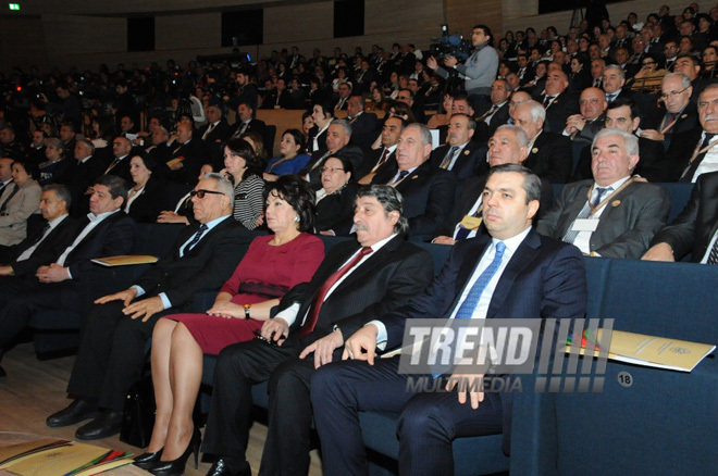 The fourteenth Congress of Azerbaijani teachers. Baku, Azerbaijan, Dec.14, 2013