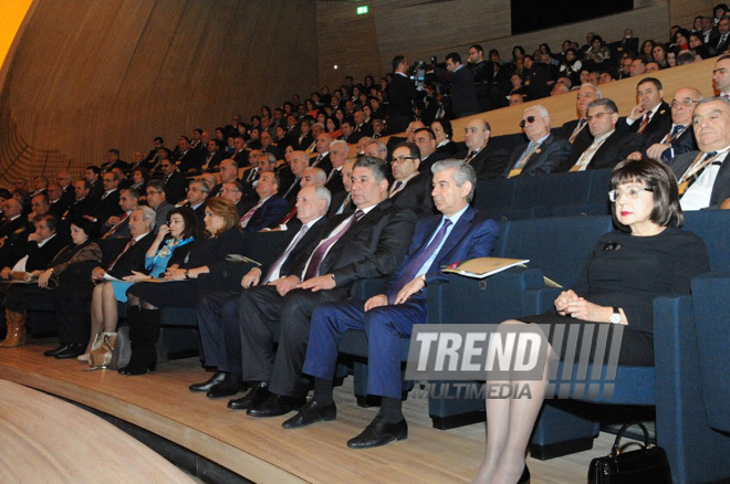 The fourteenth Congress of Azerbaijani teachers. Baku, Azerbaijan, Dec.14, 2013