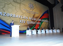 The fourteenth Congress of Azerbaijani teachers. Baku, Azerbaijan, Dec.14, 2013