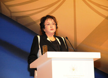 Azerbaijani State Students Admission Commission Chair Maleyka Abbaszade. Baku, Azerbaijan, Dec.14, 2013