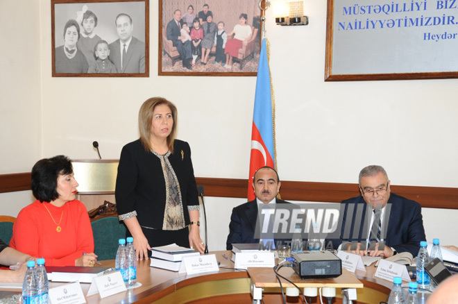 Presentation of book titled “Legacy, innovativeness and dynamism in public administration. Chronicle of Ilham Aliyev’s activity as president: review of official receptions and visits (2008-2013)”. Baku, Azerbaijan, Dec.18, 2013
