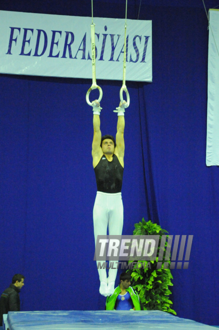 Combined competition in gymnastics, acrobatics and tumbling. Baku, Azerbaijan, Dec.18, 2013