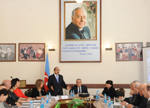 Presentation of book titled “Legacy, innovativeness and dynamism in public administration. Chronicle of Ilham Aliyev’s activity as president: review of official receptions and visits (2008-2013)”. Baku, Azerbaijan, Dec.18, 2013