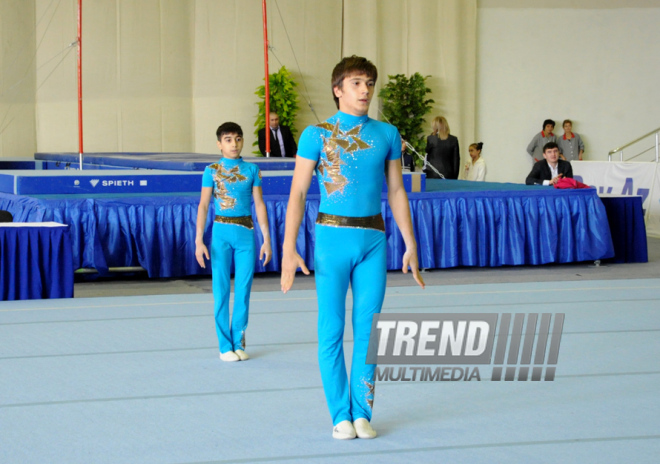 İdman gimnastikası, akrobatika və tamblinq üzrə birləşmiş Azərbaycan çempionatı başa çatıb. Bakı, Azərbaycan, 20 dekabr 2013