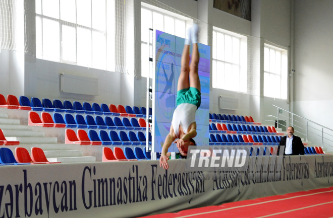 İdman gimnastikası, akrobatika və tamblinq üzrə birləşmiş Azərbaycan çempionatı başa çatıb. Bakı, Azərbaycan, 20 dekabr 2013