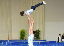 İdman gimnastikası, akrobatika və tamblinq üzrə birləşmiş Azərbaycan çempionatı başa çatıb. Bakı, Azərbaycan, 20 dekabr 2013