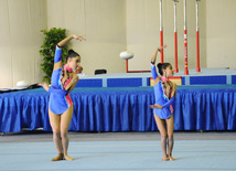 İdman gimnastikası, akrobatika və tamblinq üzrə birləşmiş Azərbaycan çempionatı başa çatıb. Bakı, Azərbaycan, 20 dekabr 2013