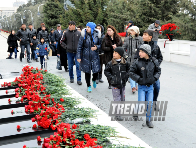 Azerbaijani public honors 20 January tragedy victims’ blessed memory. Baku, Azerbaijan, Jan.20, 2014