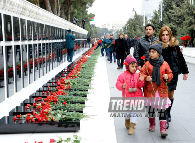 Azerbaijani public honors 20 January tragedy victims’ blessed memory. Baku, Azerbaijan, Jan.20, 2014