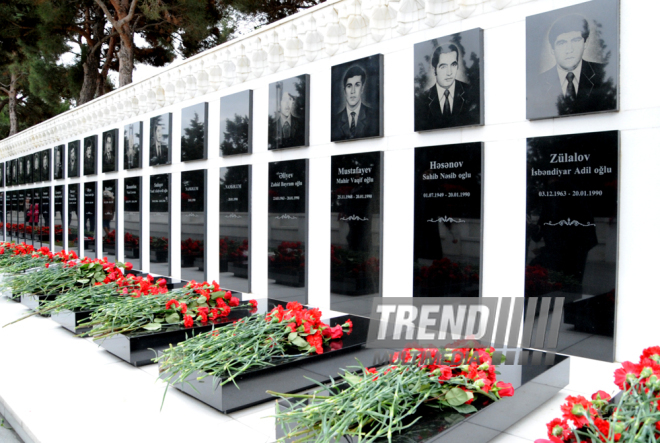 Azerbaijani public honors 20 January tragedy victims’ blessed memory. Baku, Azerbaijan, Jan.20, 2014