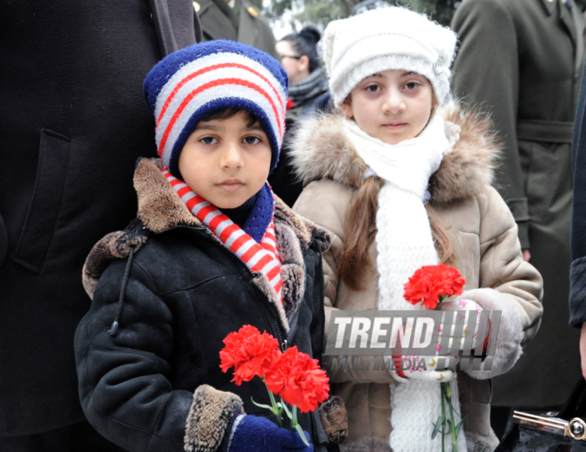 Azerbaijani public honors 20 January tragedy victims’ blessed memory. Baku, Azerbaijan, Jan.20, 2014