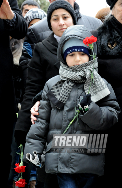 Azerbaijani public honors 20 January tragedy victims’ blessed memory. Baku, Azerbaijan, Jan.20, 2014