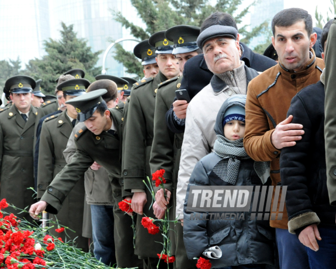 Azerbaijani public honors 20 January tragedy victims’ blessed memory. Baku, Azerbaijan, Jan.20, 2014