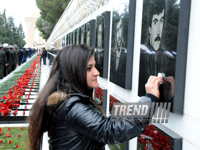 Azerbaijani public honors 20 January tragedy victims’ blessed memory. Baku, Azerbaijan, Jan.20, 2014