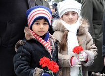 Azerbaijani public honors 20 January tragedy victims’ blessed memory. Baku, Azerbaijan, Jan.20, 2014