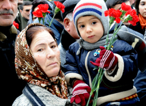 Azerbaijani public honors 20 January tragedy victims’ blessed memory. Baku, Azerbaijan, Jan.20, 2014