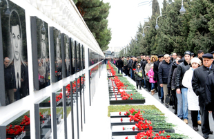 Azerbaijani public honors 20 January tragedy victims’ blessed memory. Baku, Azerbaijan, Jan.20, 2014