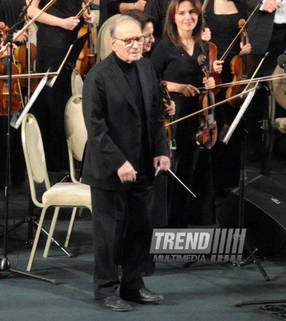 Great composer and conductor Ennio Morricone’s grand concert. Baku, Azerbaijan, Jan.25, 2014 