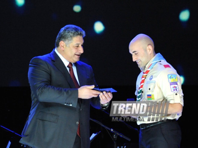 Awarding ceremony of talented and creative young people on the occasion of February 2 - Day of Youth. Baku, Azerbaijan, Feb.05, 2014 