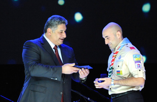 Awarding ceremony of talented and creative young people on the occasion of February 2 - Day of Youth. Baku, Azerbaijan, Feb.05, 2014 