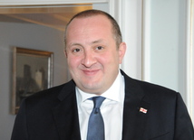 Georgian President Giorgi Margvelashvili. Baku, Azerbaijan, Feb.12, 2014