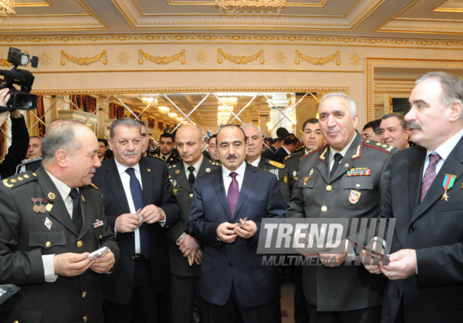 Solemn ceremony under the motto "Azerbaijani veterans of Afghanistan ready for any order of the Supreme Commander!" dedicated to the 25th anniversary of the Soviet troops withdrawal from Afghanistan. Baku, Azerbaijan, Feb.19, 2014 