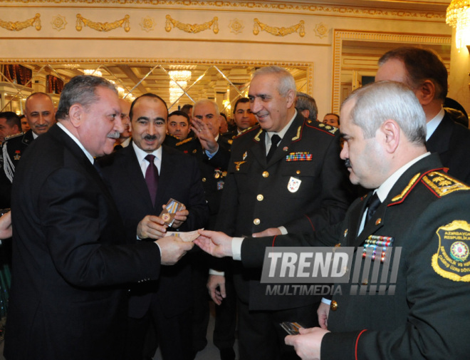 Solemn ceremony under the motto "Azerbaijani veterans of Afghanistan ready for any order of the Supreme Commander!" dedicated to the 25th anniversary of the Soviet troops withdrawal from Afghanistan. Baku, Azerbaijan, Feb.19, 2014 