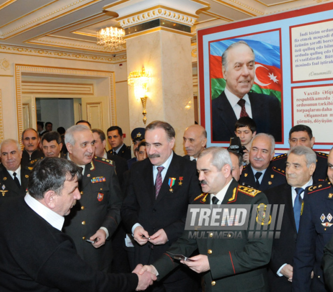 Solemn ceremony under the motto "Azerbaijani veterans of Afghanistan ready for any order of the Supreme Commander!" dedicated to the 25th anniversary of the Soviet troops withdrawal from Afghanistan. Baku, Azerbaijan, Feb.19, 2014 